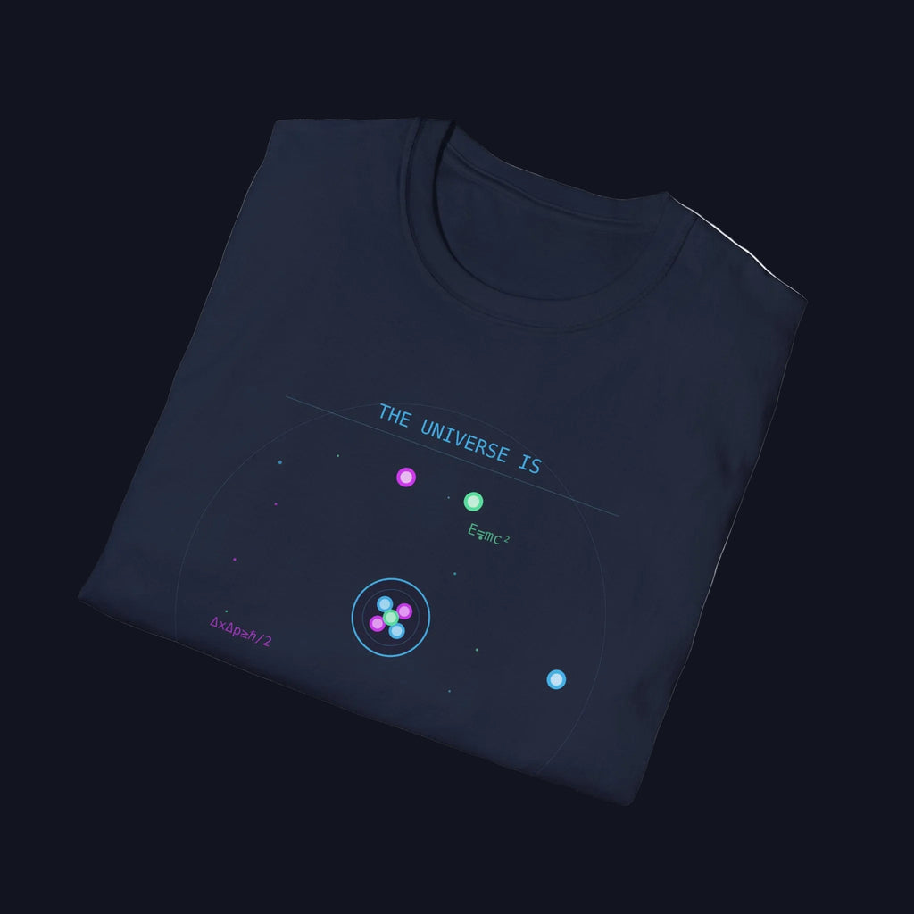 Mostly Empty Space T-Shirt — Funny Science Space Tee (Everything Is Connected Design)
