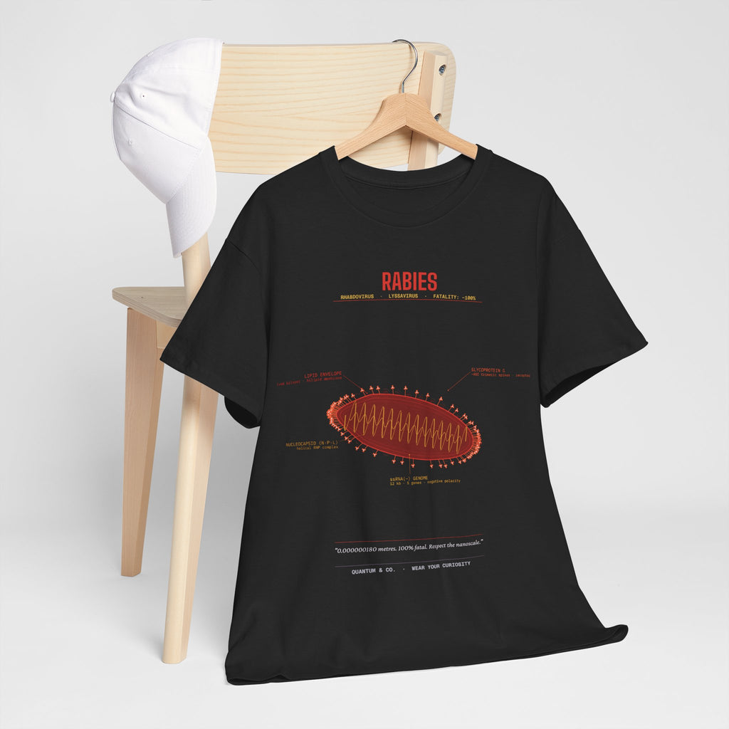Rabies Virus Diagram Tee — Scientific Microbiology Anatomy T-Shirt