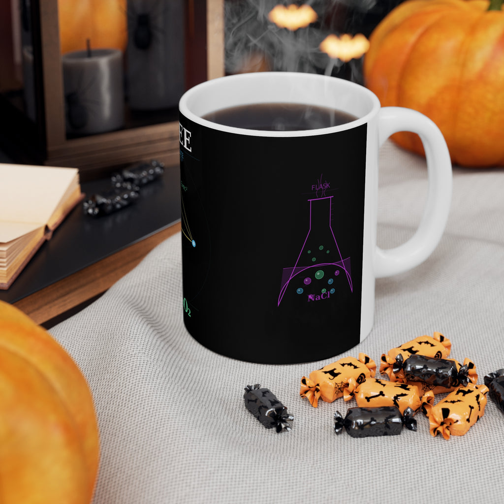 Coffee Chemistry Mug — “Coffee: The Fuel of Science” 11oz/15oz Ceramic