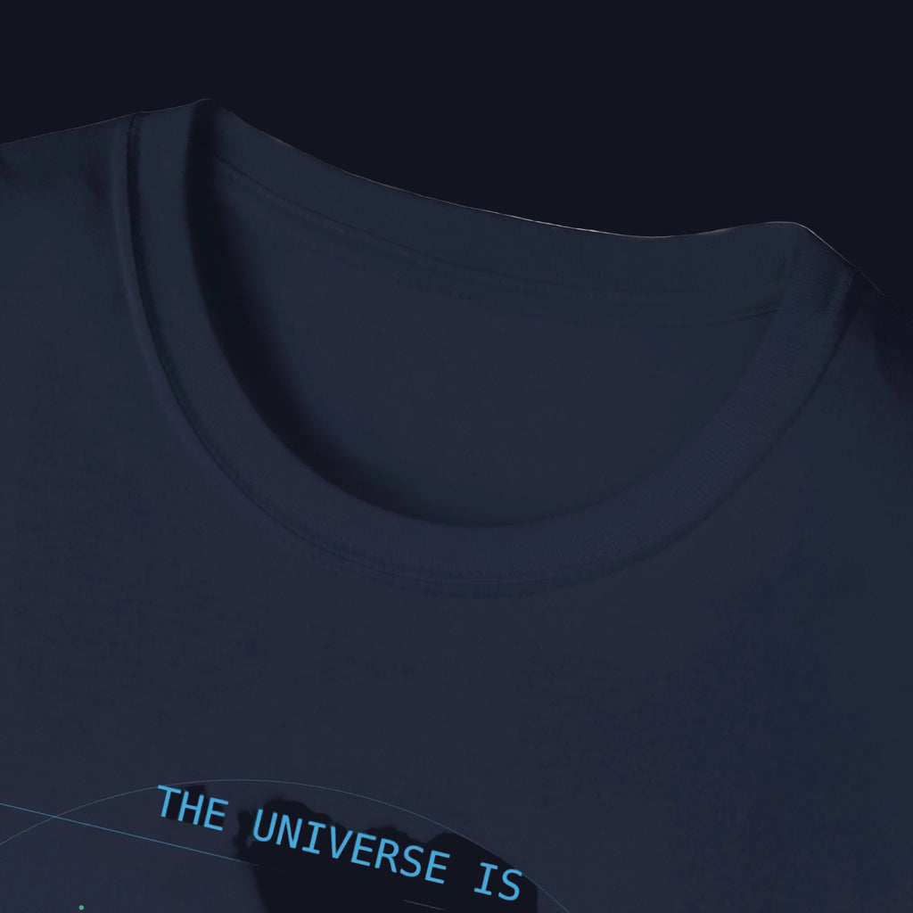 Mostly Empty Space T-Shirt — Funny Science Space Tee (Everything Is Connected Design)