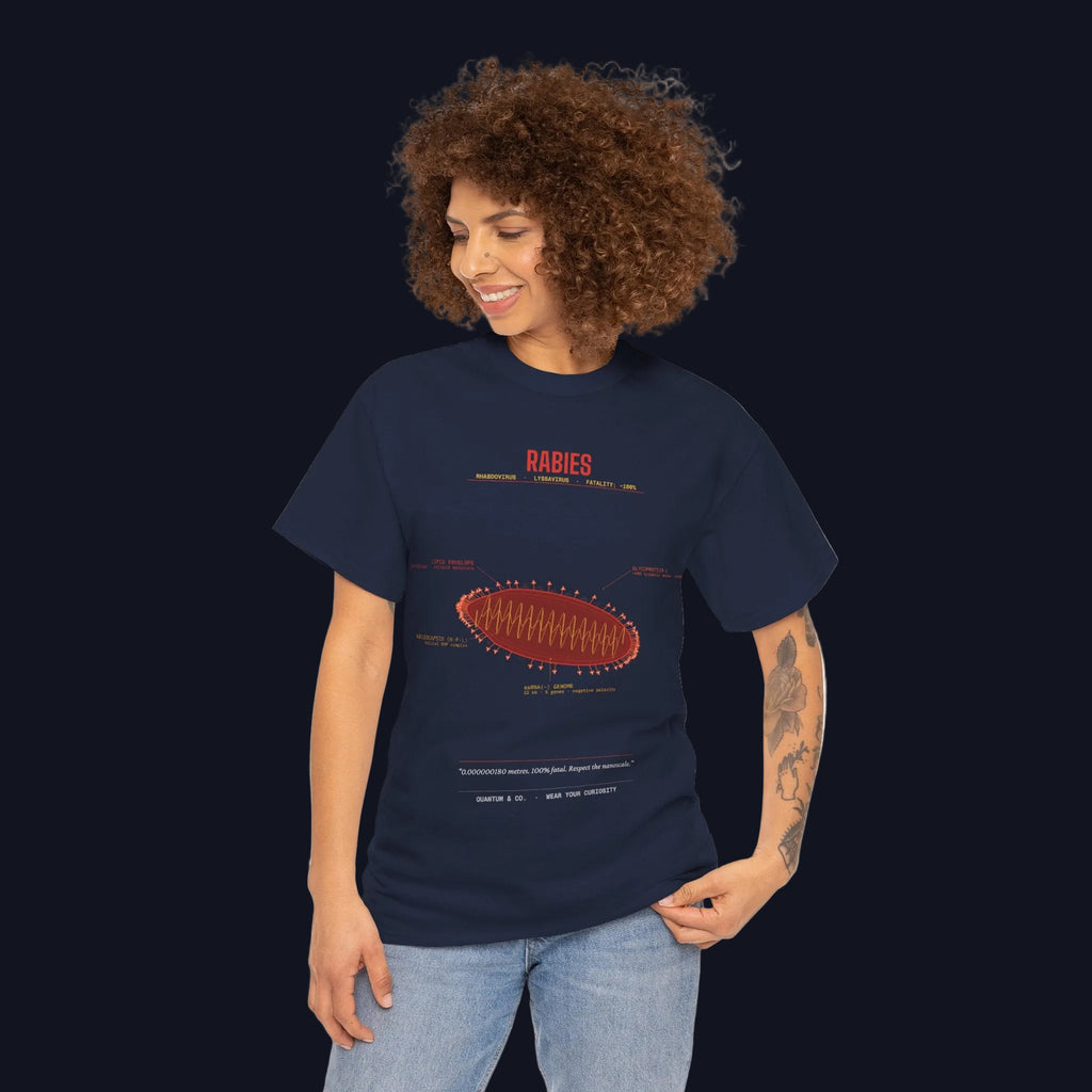 Rabies Virus Diagram Tee — Scientific Microbiology Anatomy T-Shirt