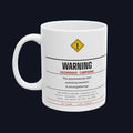 Hazard Warning Mug — Funny Chemistry Gift for Lab Scientists | 11oz Ceramic
