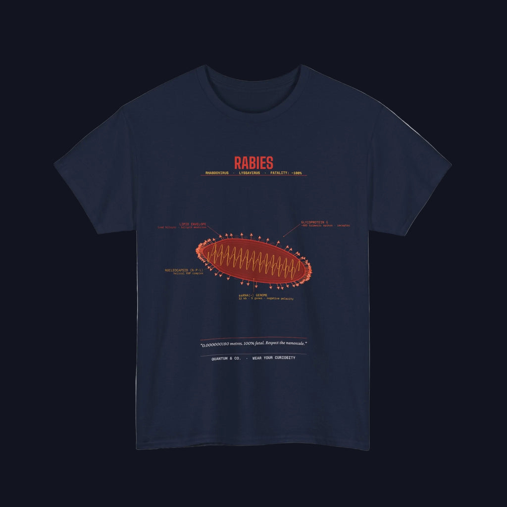 Rabies Virus Diagram Tee — Scientific Microbiology Anatomy T-Shirt