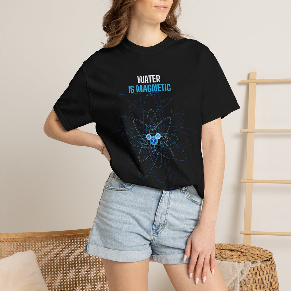 Water Is Magnetic T-shirt | Atomic Water Molecule Graphic