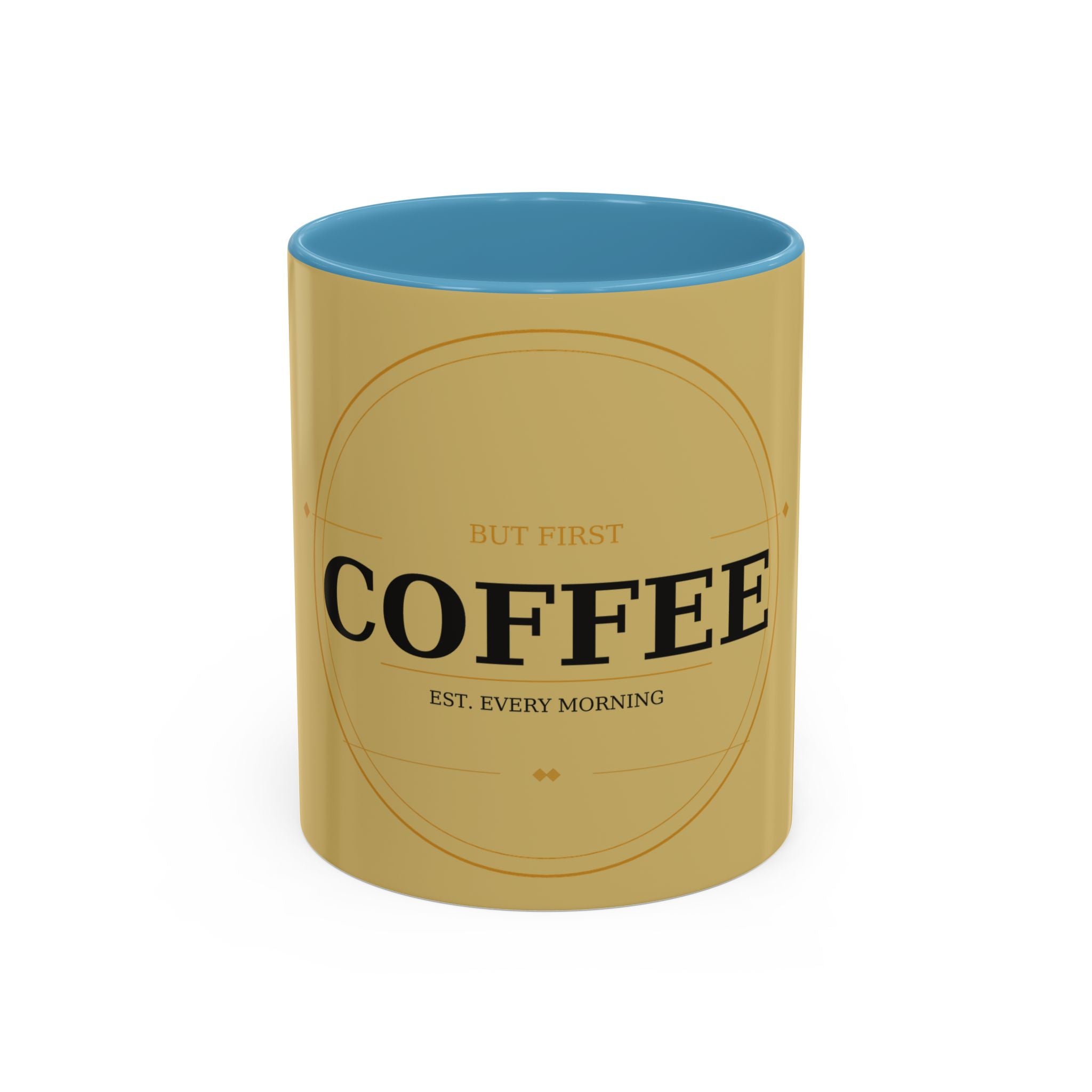But First Coffee Accent Mug — 11/15oz Ceramic Coffee Cup