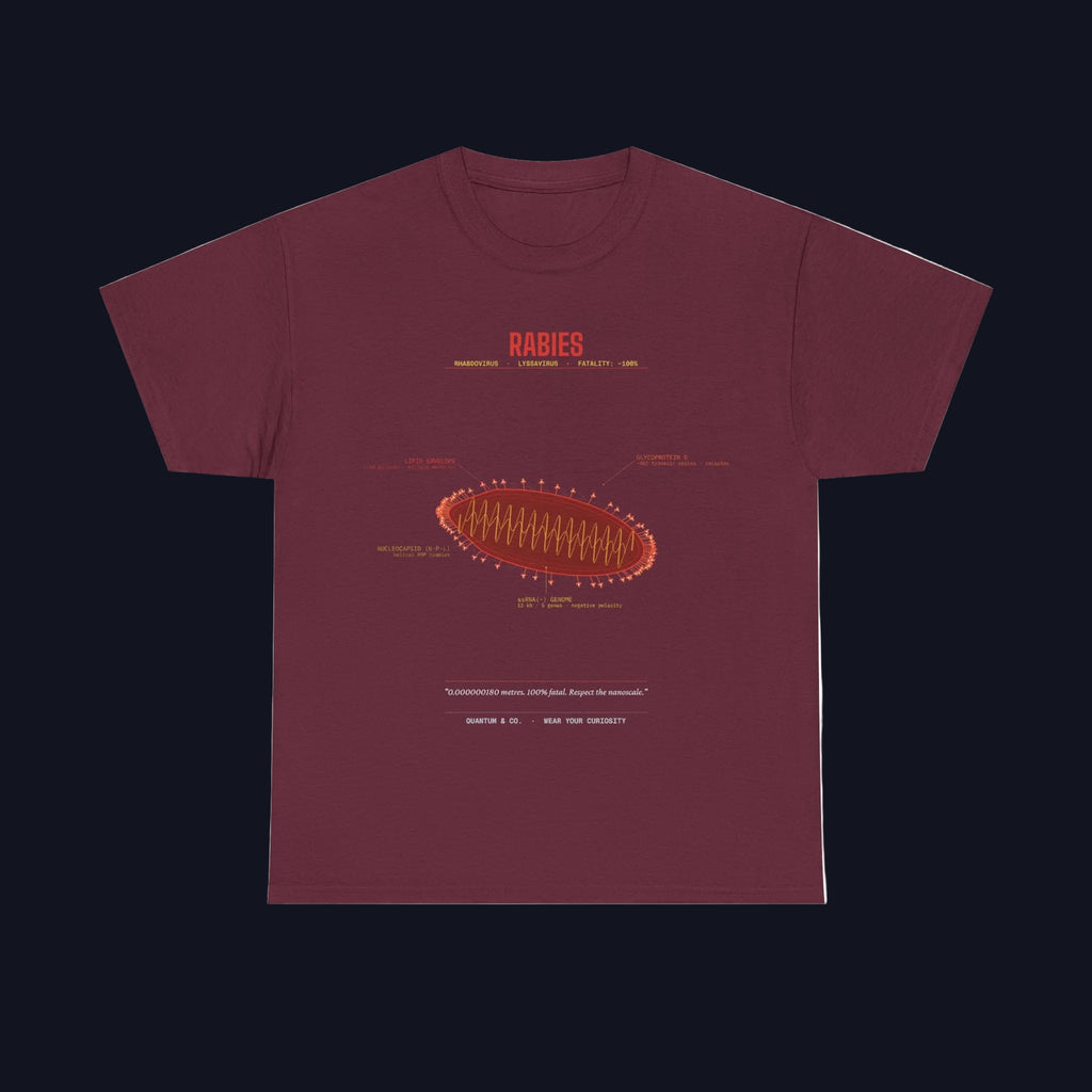 Rabies Virus Diagram Tee — Scientific Microbiology Anatomy T-Shirt
