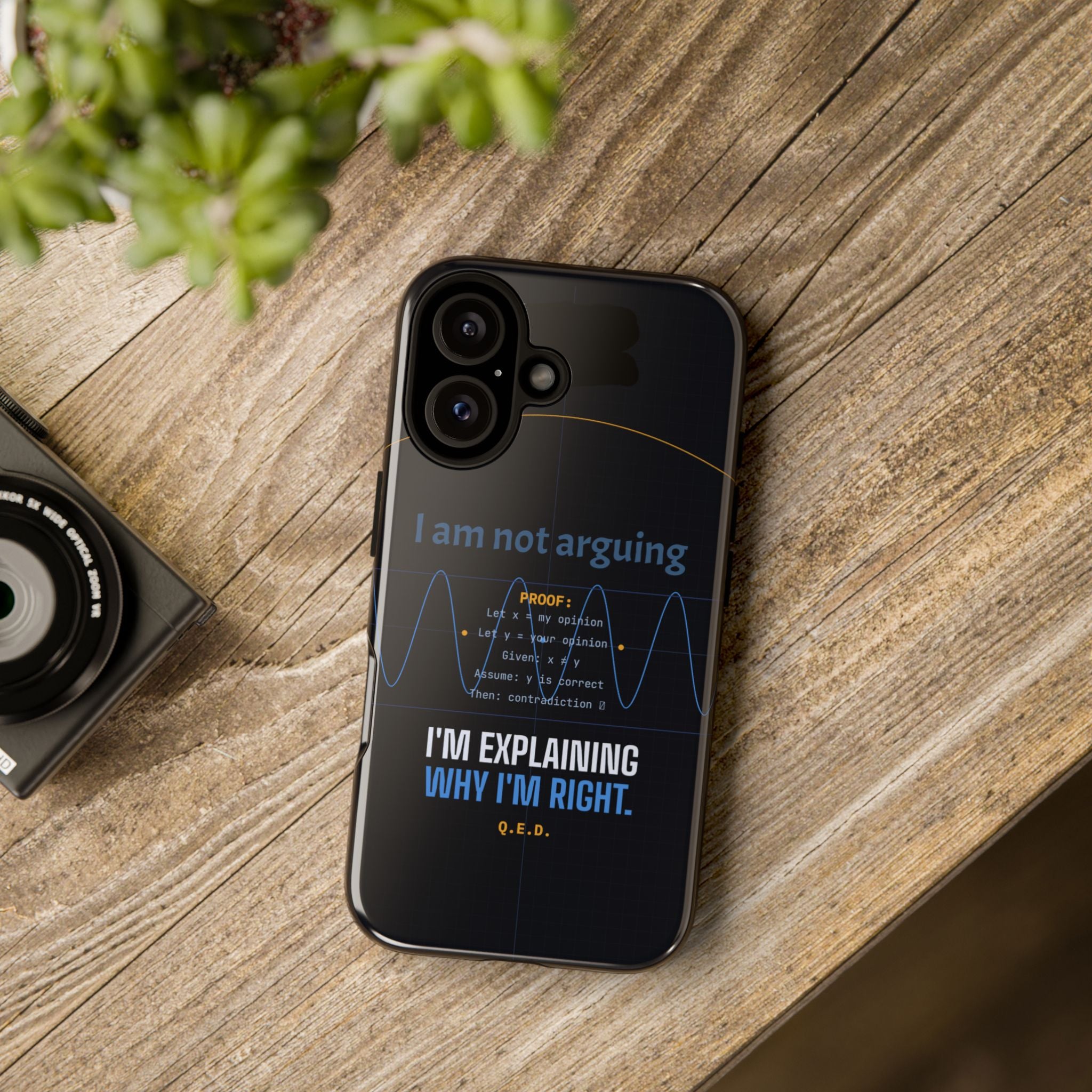 I am not arguing  I am explaining why I am right Phone Case  Science Proof Diagram