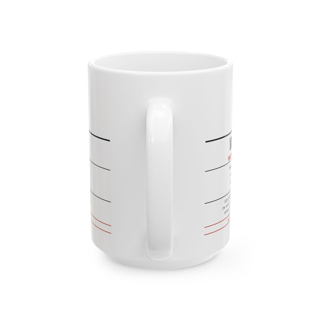 Hazard Warning Mug — Funny Chemistry Gift for Lab Scientists | 11oz Ceramic