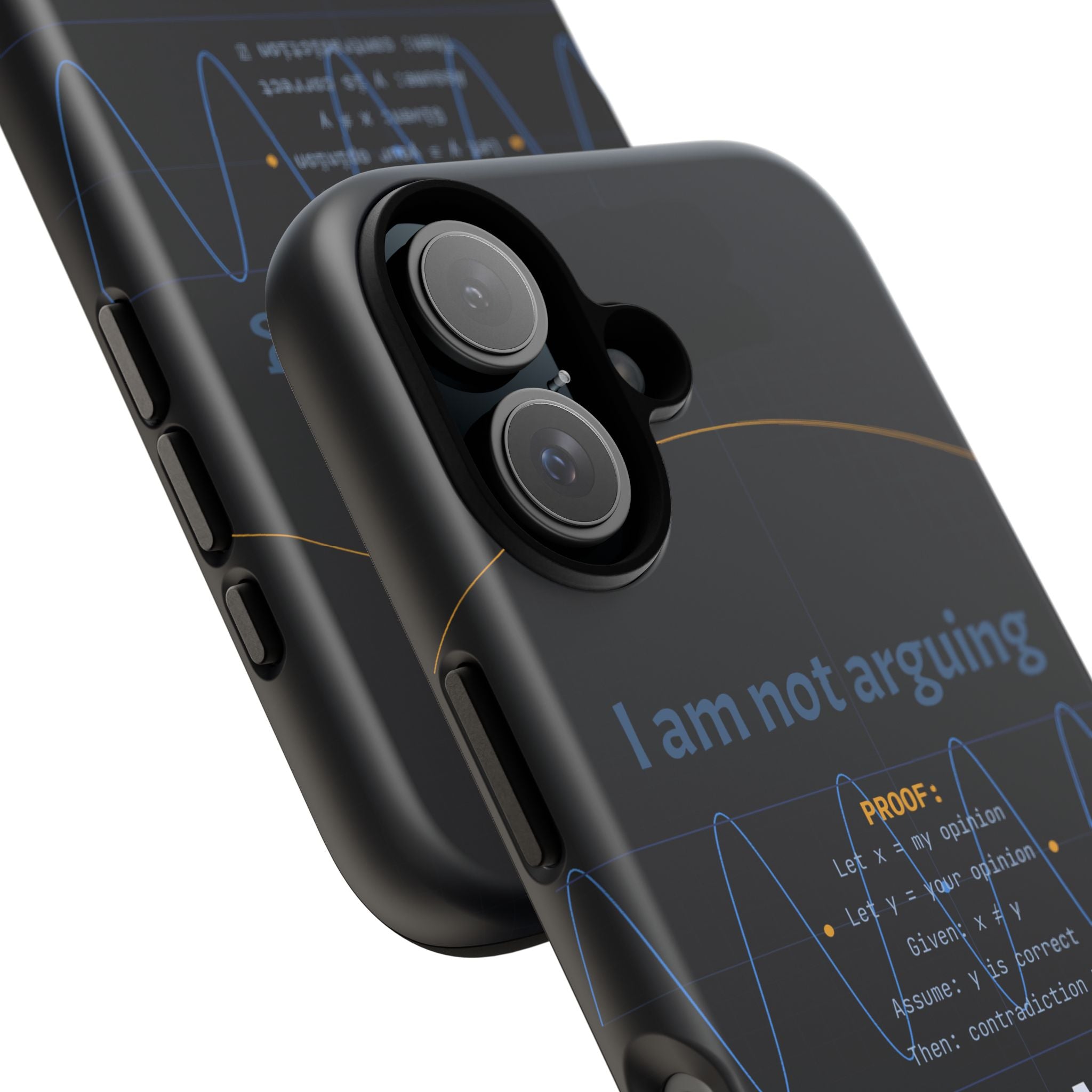 I am not arguing  I am explaining why I am right Phone Case  Science Proof Diagram