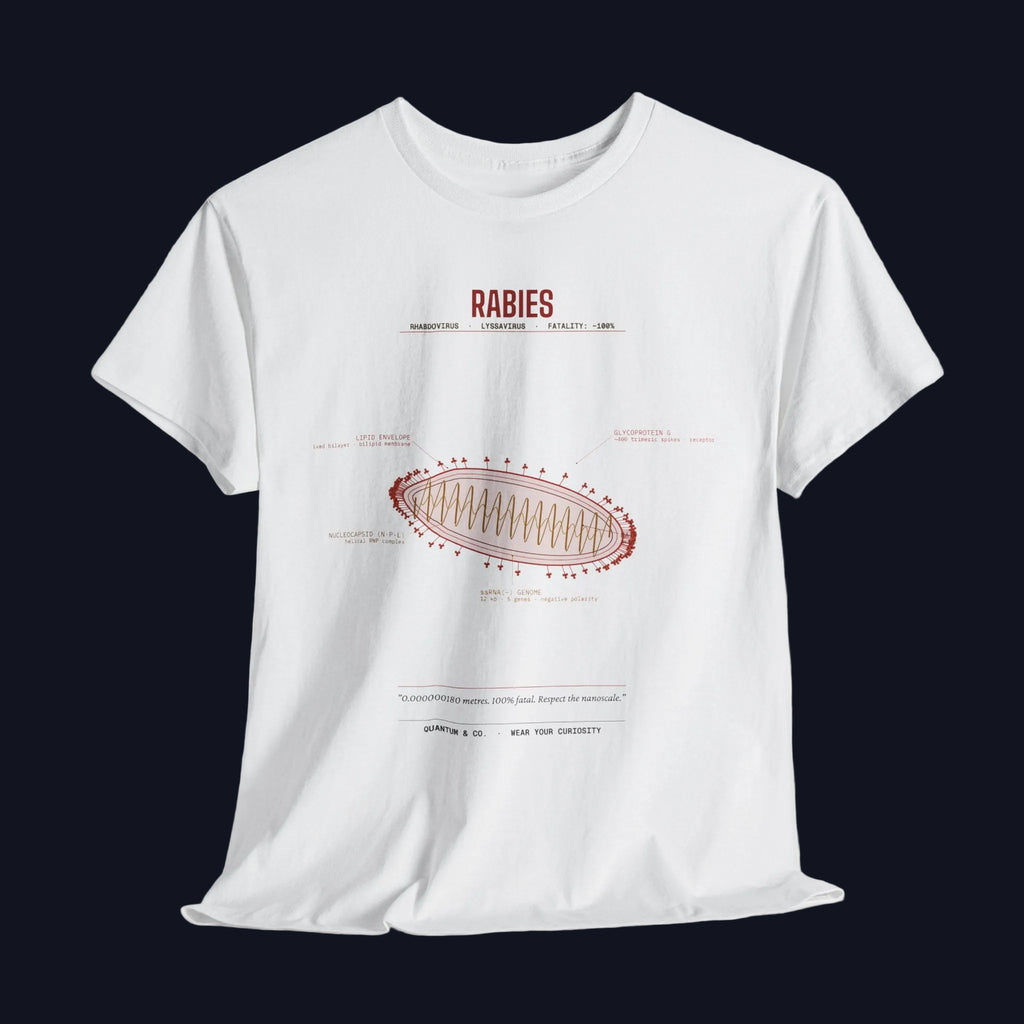 Rabies Virus Diagram Tee — Scientific Microbiology Anatomy T-Shirt