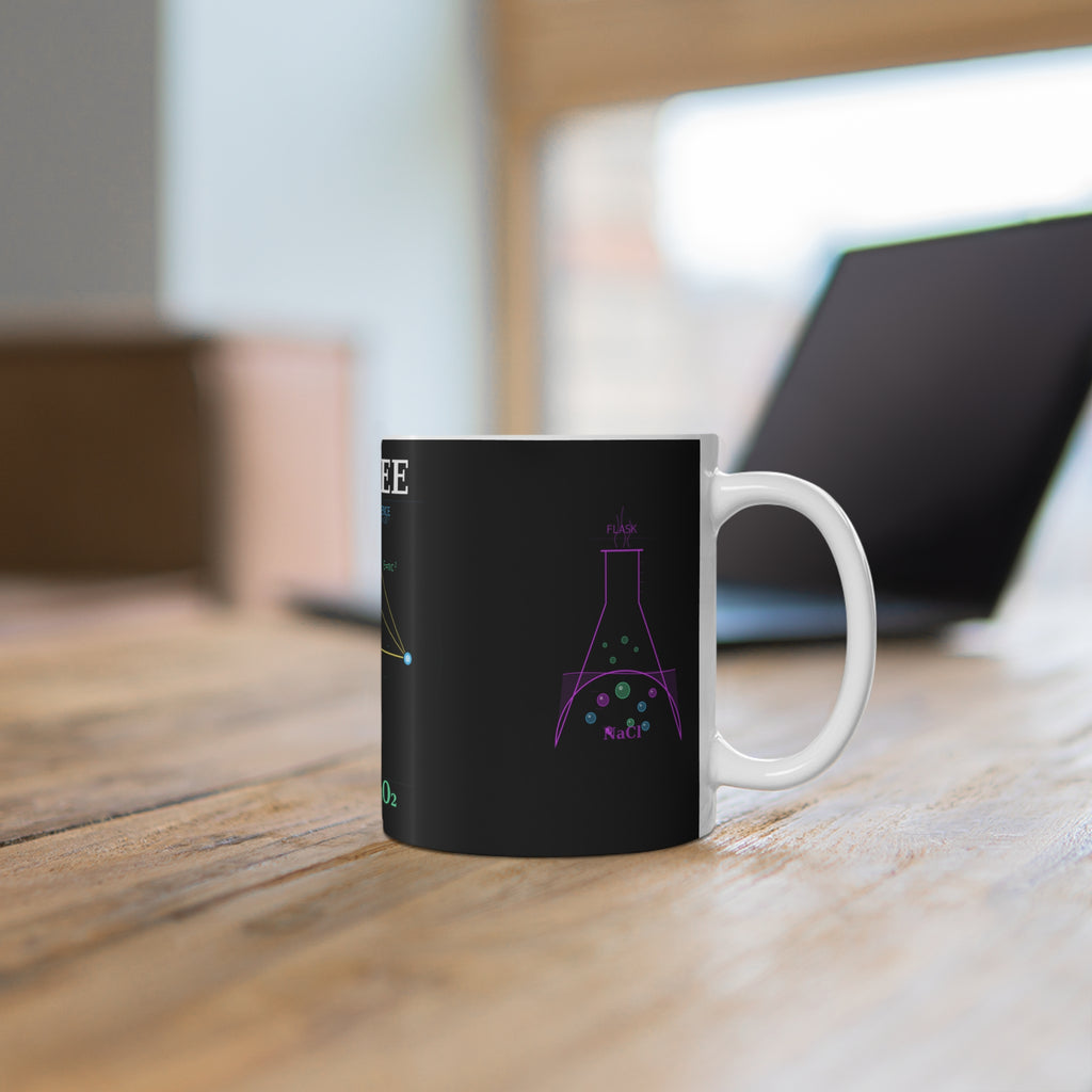Coffee Chemistry Mug — “Coffee: The Fuel of Science” 11oz/15oz Ceramic