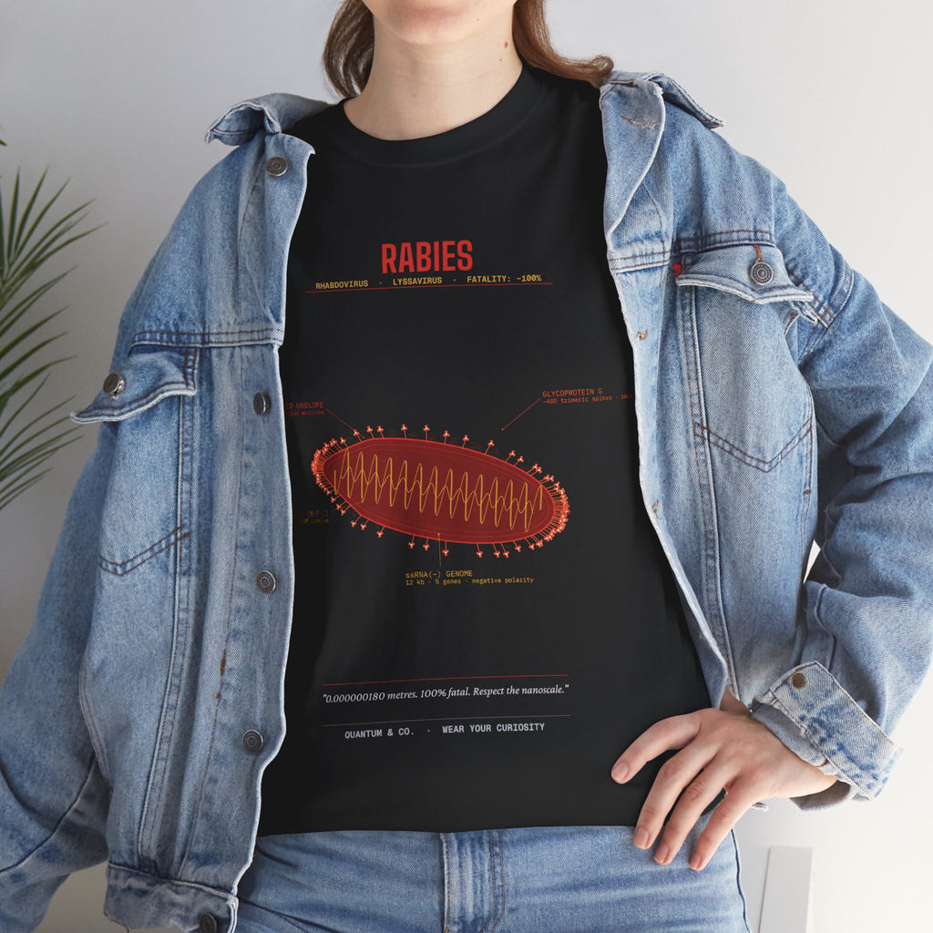Rabies Virus Diagram Tee — Scientific Microbiology Anatomy T-Shirt