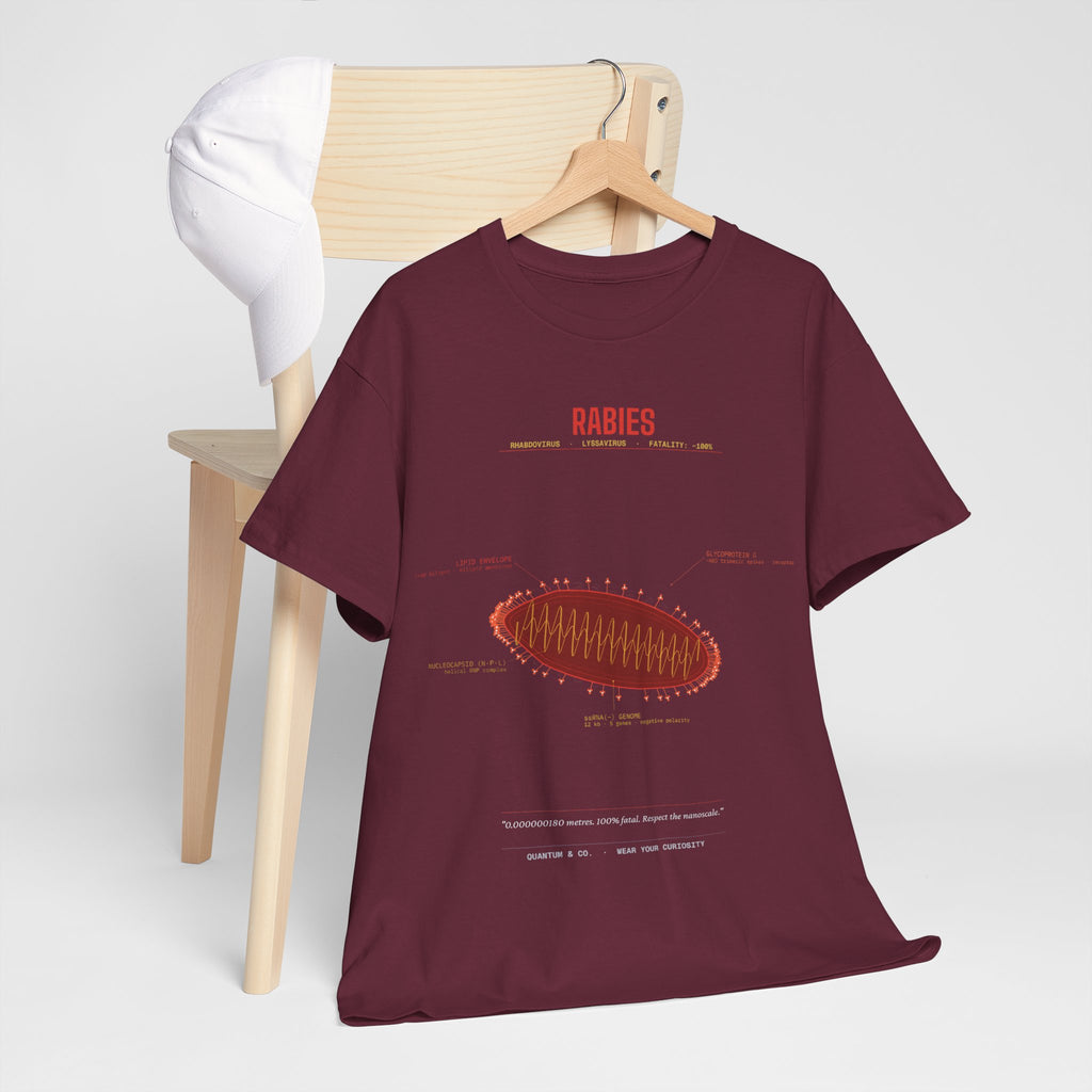 Rabies Virus Diagram Tee — Scientific Microbiology Anatomy T-Shirt