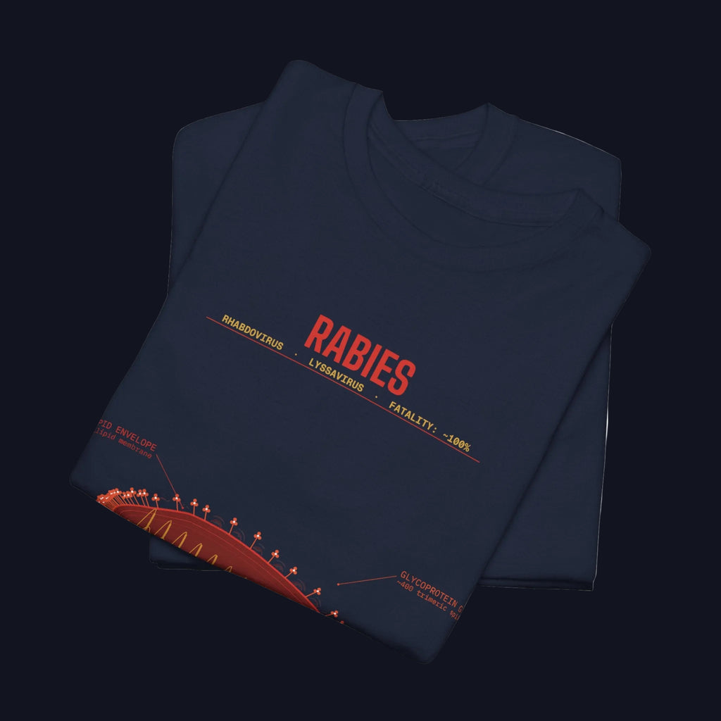 Rabies Virus Diagram Tee — Scientific Microbiology Anatomy T-Shirt