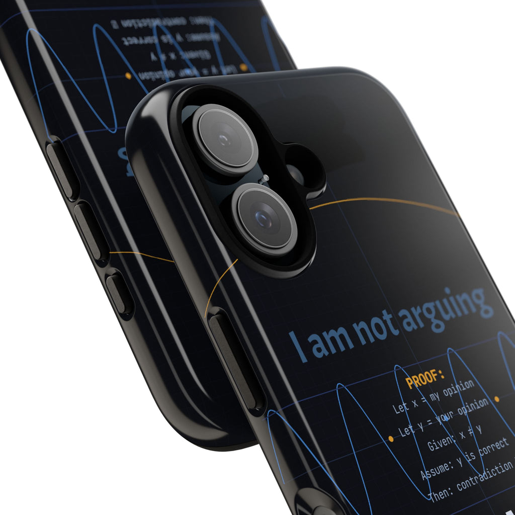 I am not arguing  I am explaining why I am right Phone Case  Science Proof Diagram