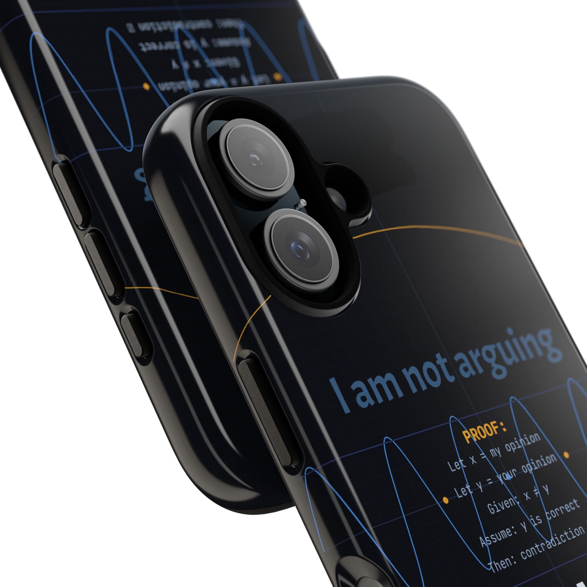 I am not arguing  I am explaining why I am right Phone Case  Science Proof Diagram