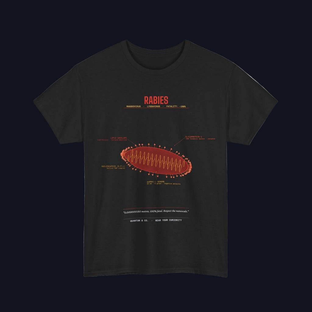Rabies Virus Diagram Tee — Scientific Microbiology Anatomy T-Shirt