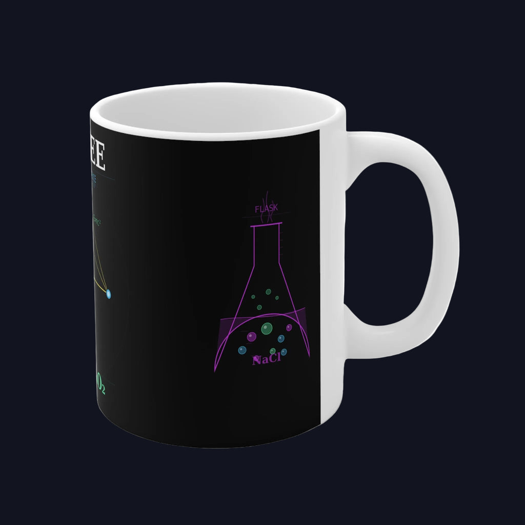 Coffee Chemistry Mug — “Coffee: The Fuel of Science” 11oz/15oz Ceramic