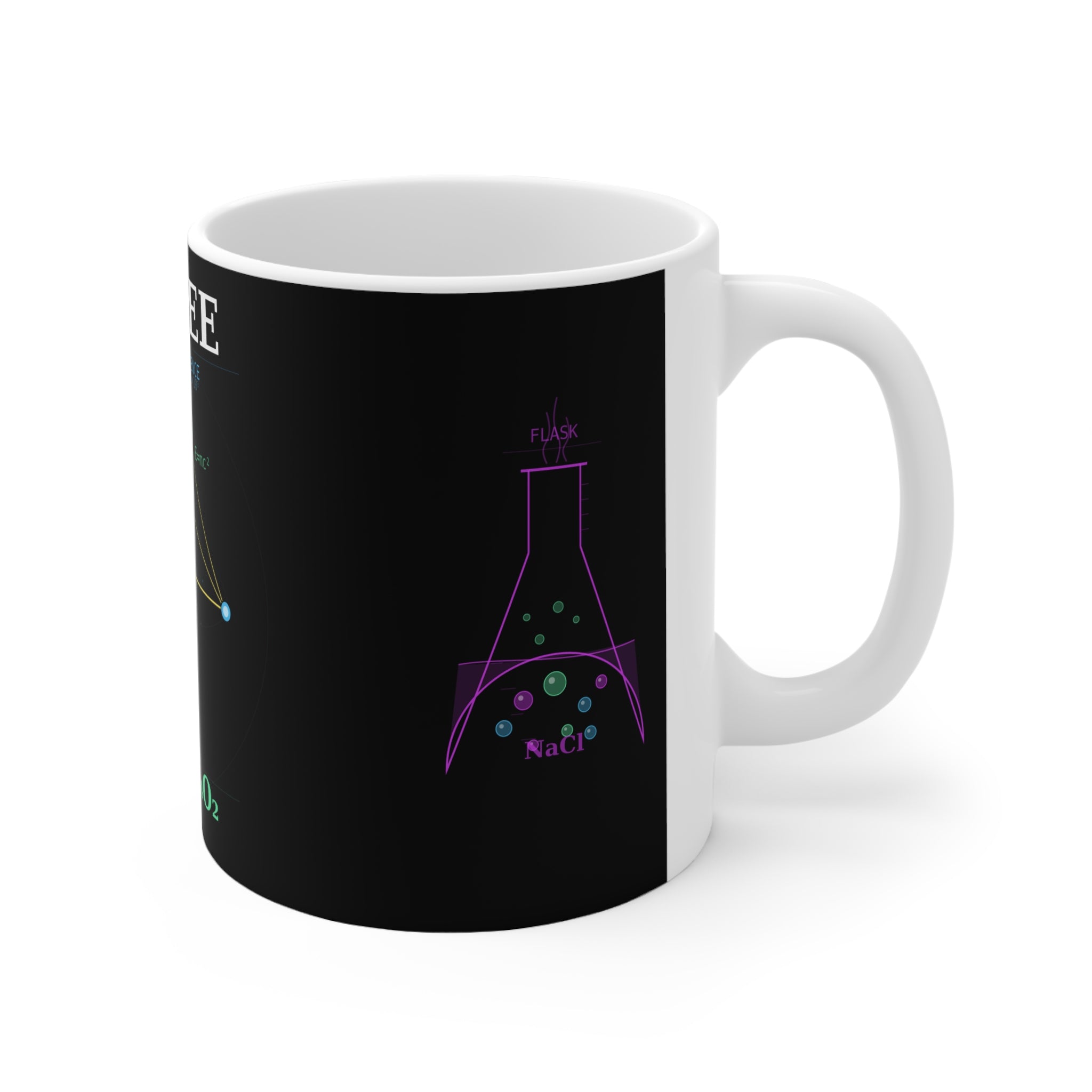 Coffee Chemistry Mug — “Coffee: The Fuel of Science” 11oz/15oz Ceramic