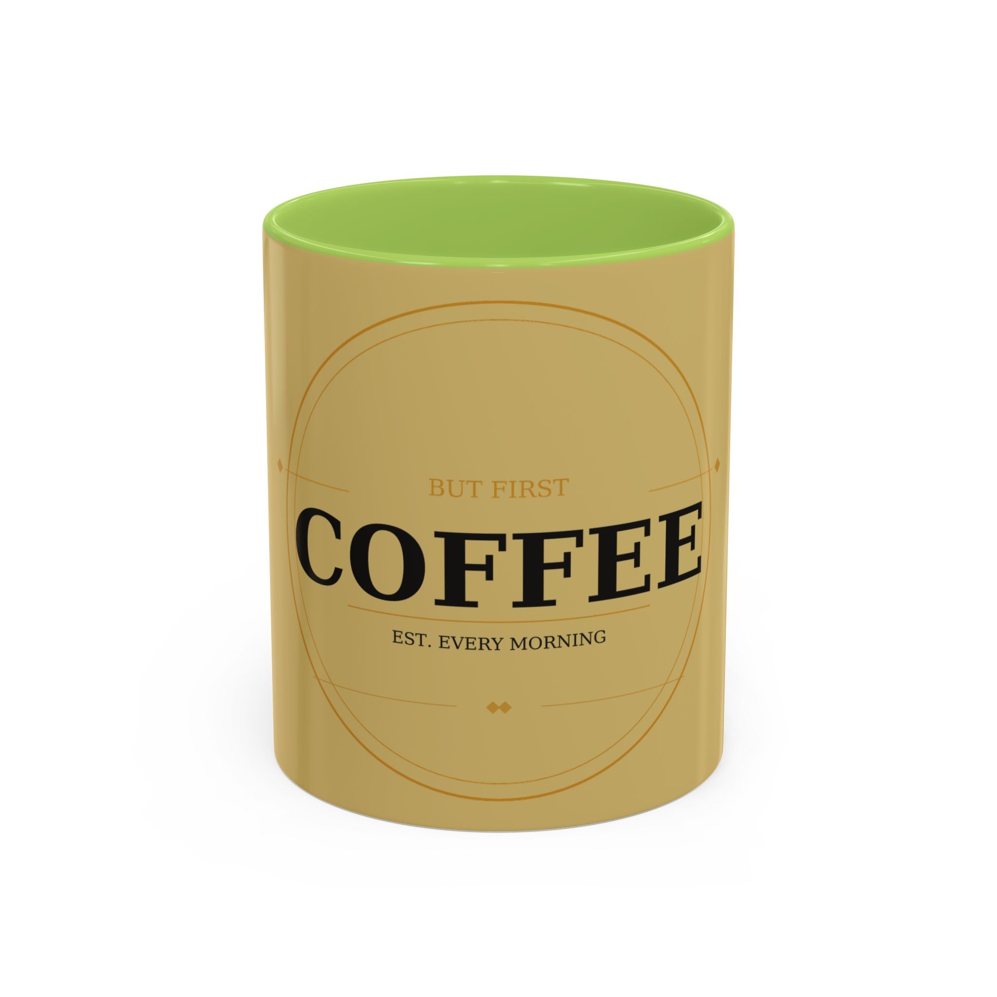 But First Coffee Accent Mug — 11/15oz Ceramic Coffee Cup