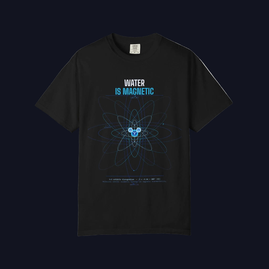 Water Is Magnetic T-shirt | Atomic Water Molecule Graphic