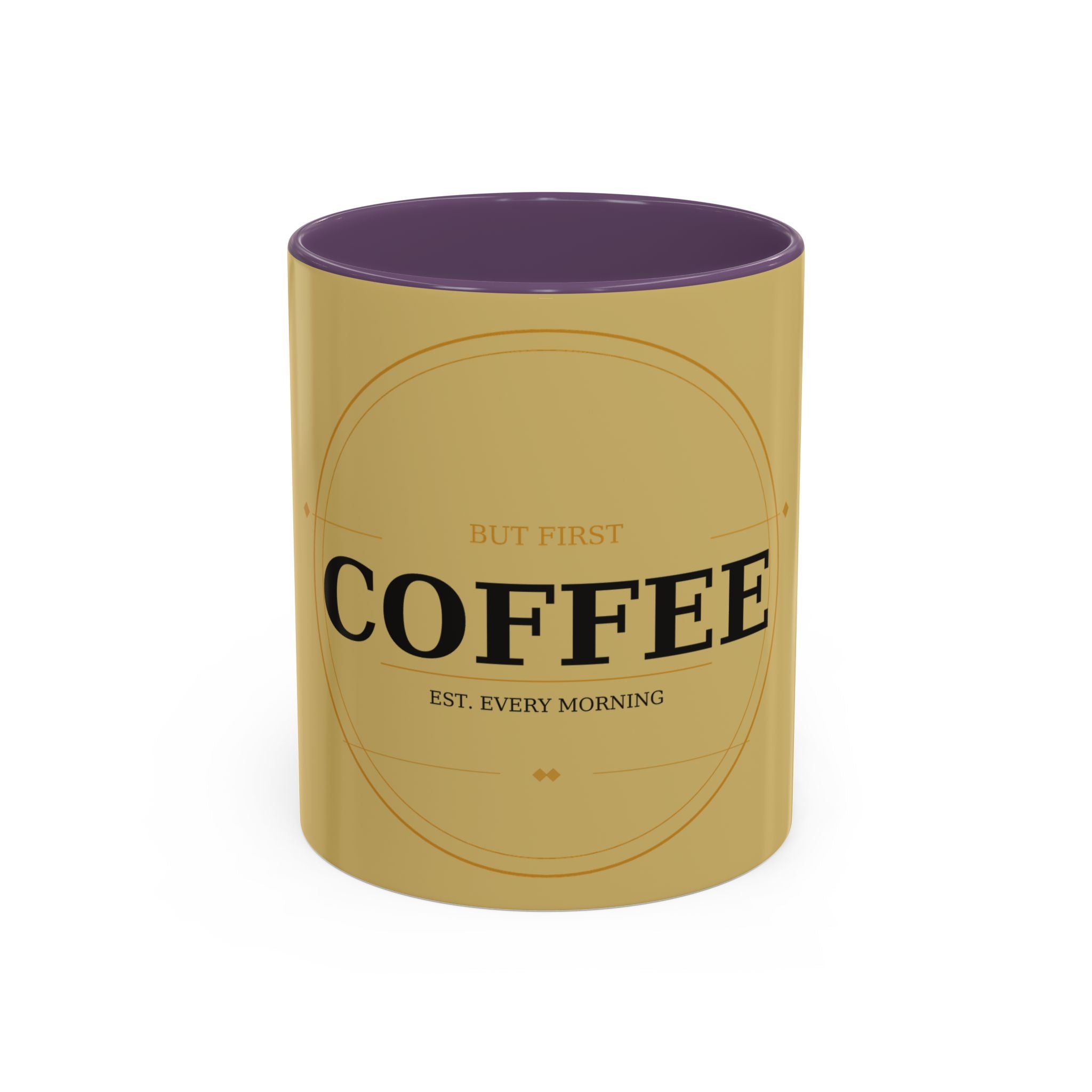 But First Coffee Accent Mug — 11/15oz Ceramic Coffee Cup