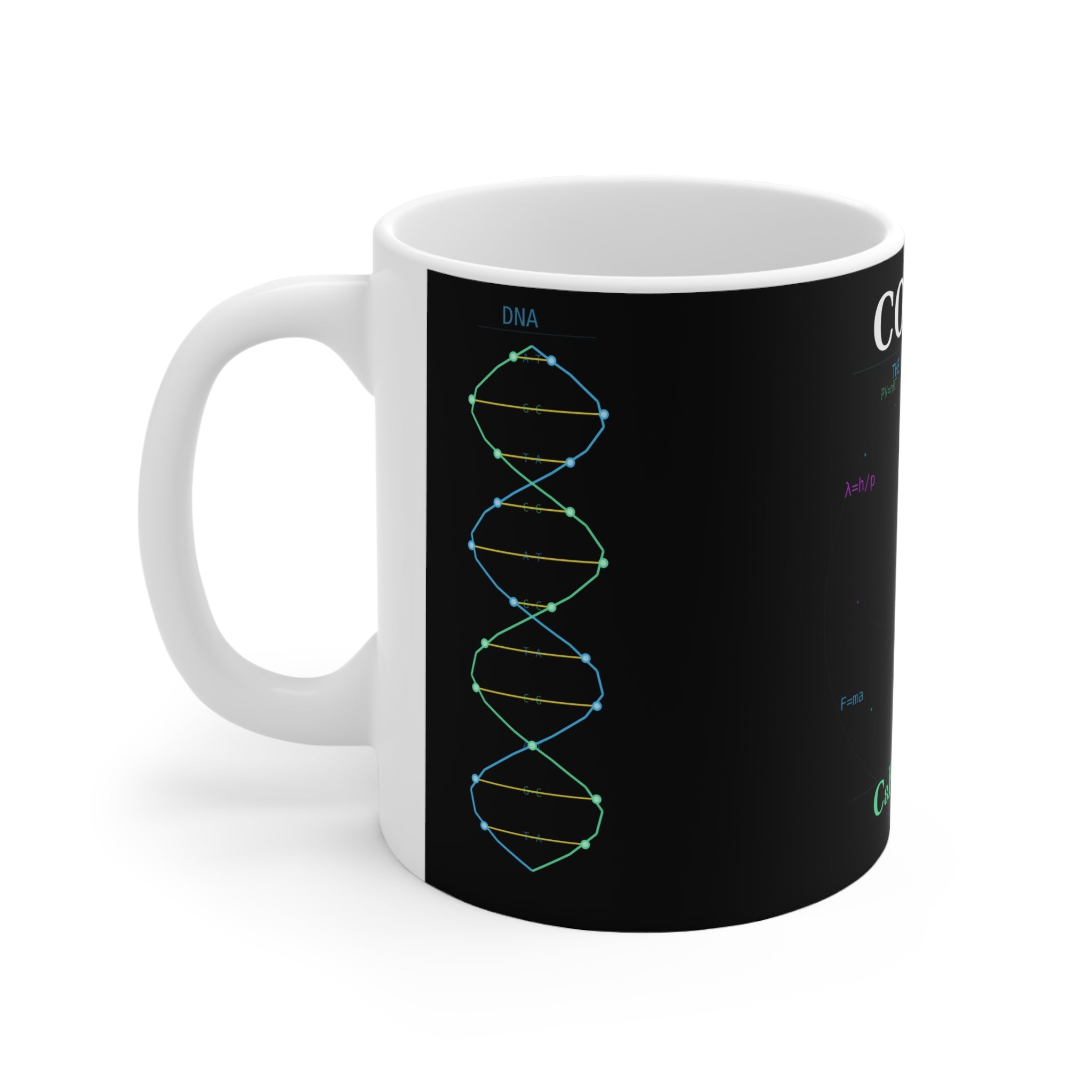 Coffee Chemistry Mug — “Coffee: The Fuel of Science” 11oz/15oz Ceramic