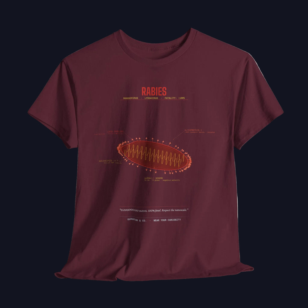 Rabies Virus Diagram Tee — Scientific Microbiology Anatomy T-Shirt