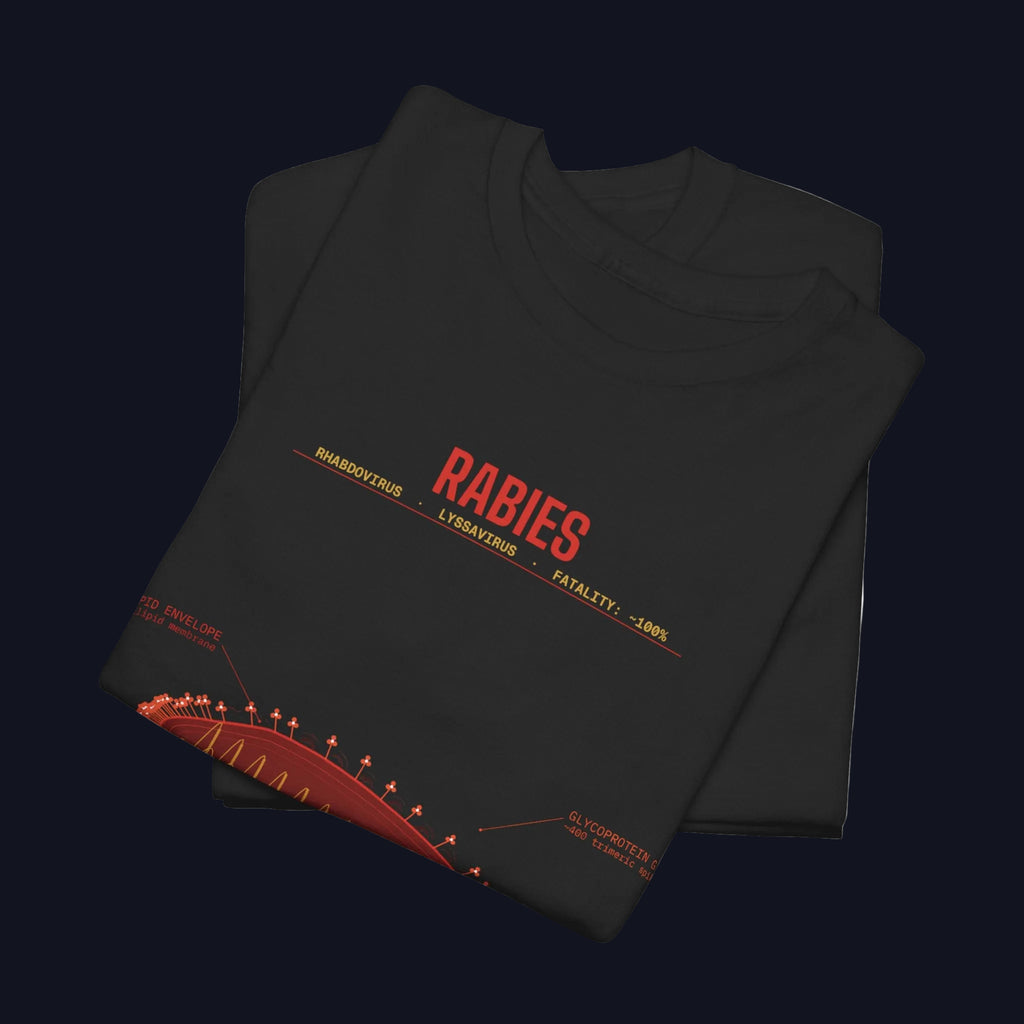 Rabies Virus Diagram Tee — Scientific Microbiology Anatomy T-Shirt