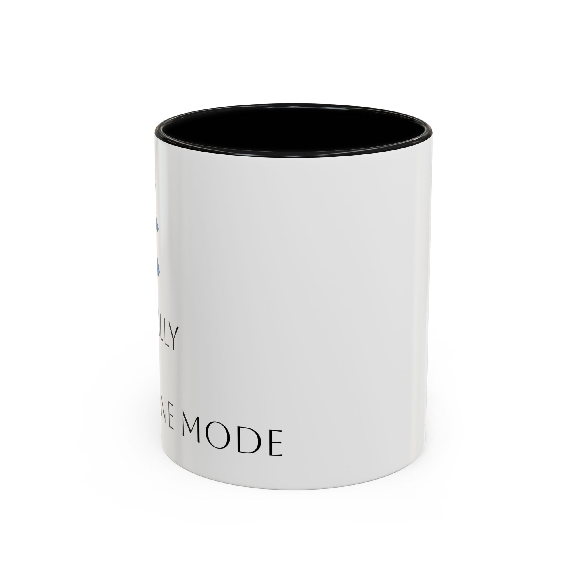 Black Accent Coffee Mug - 'Creative Mode' Minimalist Office Gift