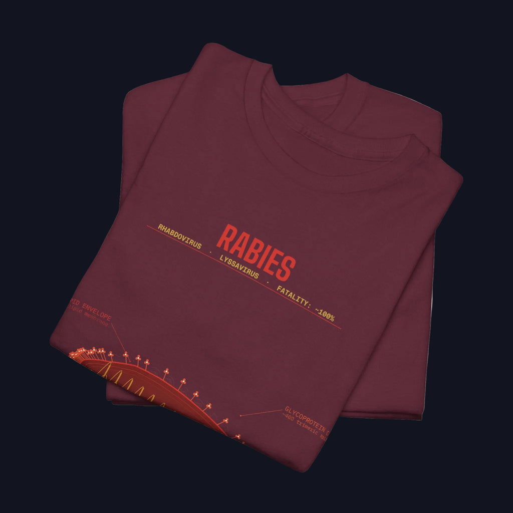 Rabies Virus Diagram Tee — Scientific Microbiology Anatomy T-Shirt