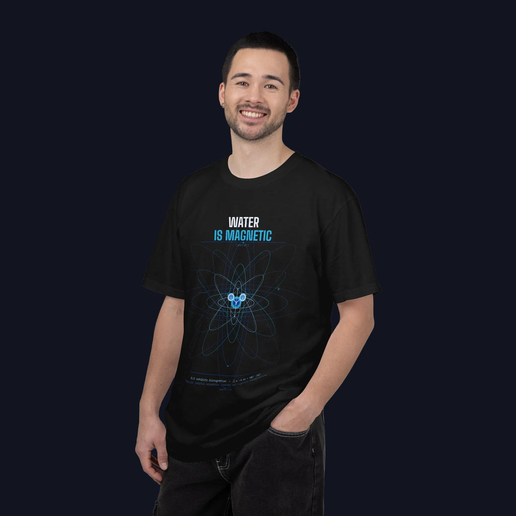 Water Is Magnetic T-shirt | Atomic Water Molecule Graphic