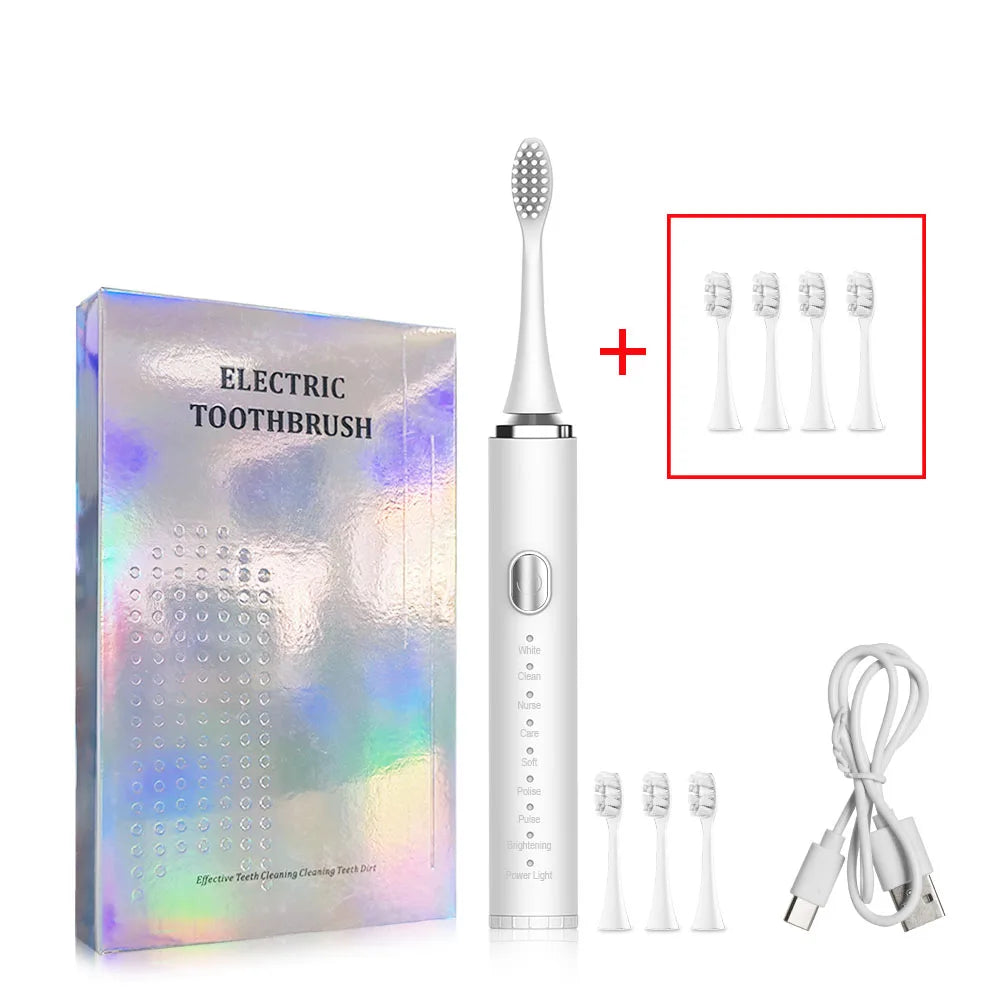 Electric Toothbrush Sonic Electric Toothbrush For Teeth Brushes Vibration Dental Tooth Cleaner USB Rechargeable Tooth Brush Case