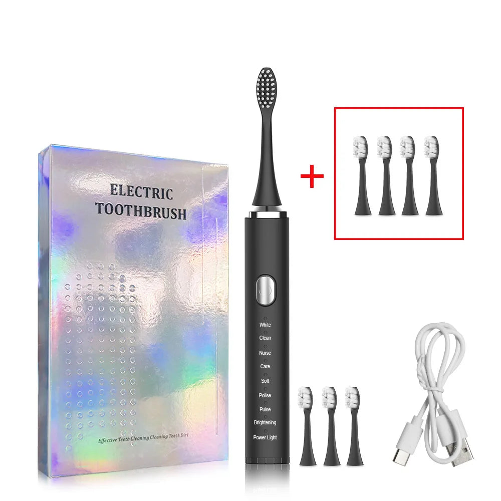Electric Toothbrush Sonic Electric Toothbrush For Teeth Brushes Vibration Dental Tooth Cleaner USB Rechargeable Tooth Brush Case