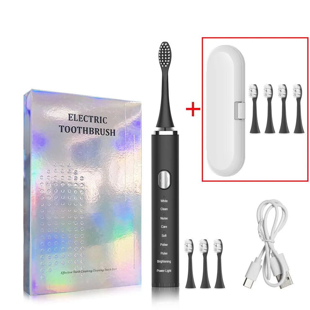 Electric Toothbrush Sonic Electric Toothbrush For Teeth Brushes Vibration Dental Tooth Cleaner USB Rechargeable Tooth Brush Case